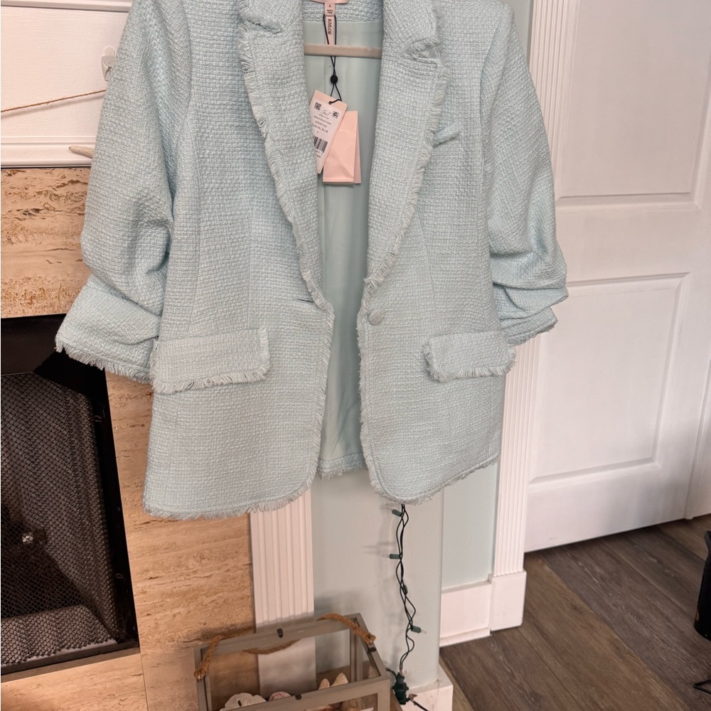 NWT Cinq à Sept Boucle Khloe Blazer - Light Blue - Picture 7 of 7